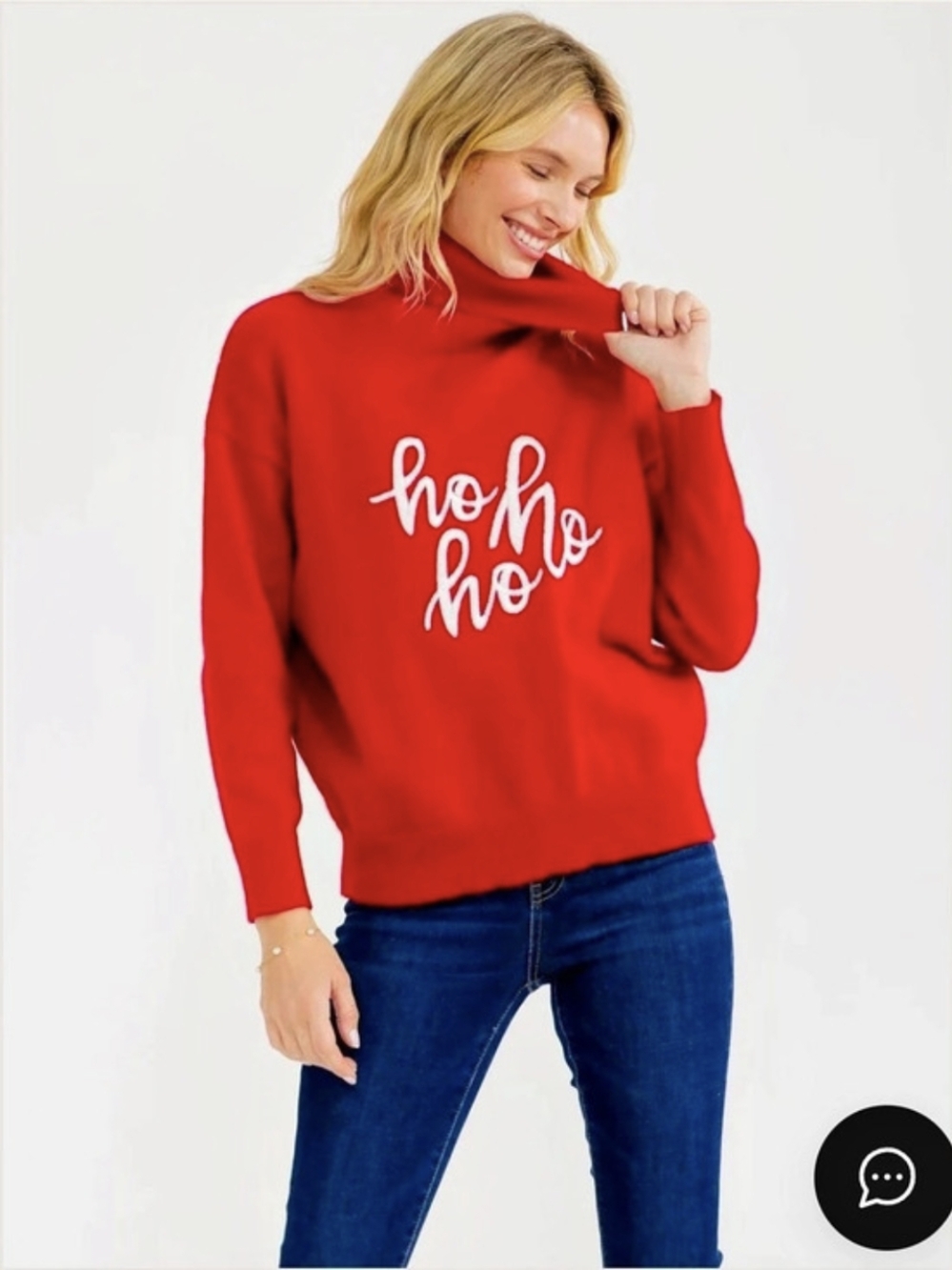 Cloud Ten- Holiday Graphic Turtleneck Sweater Size MEDIUM NWT